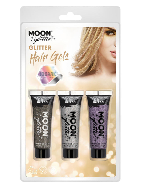 Moon Glitter Holographic Glitter Hair Gel, Dress Loud