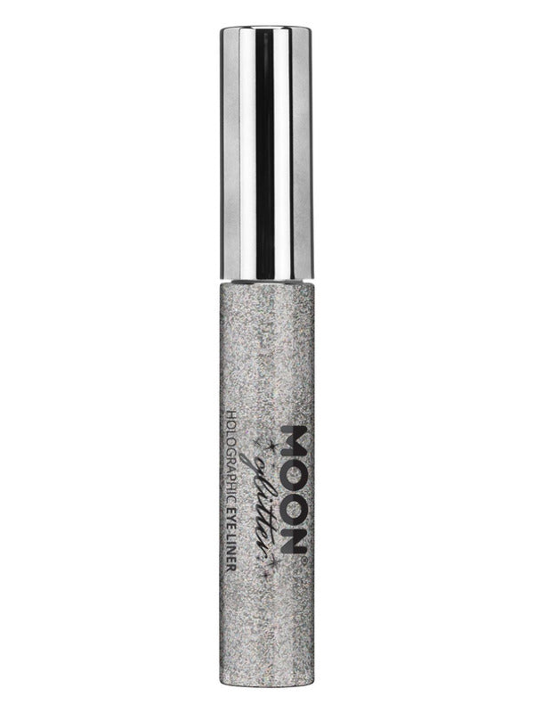 Moon Glitter Holographic Glitter Eye Liner, Silver Dress Loud