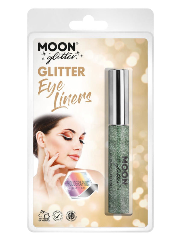 Moon Glitter Holographic Glitter Eye Liner, Green Dress Loud