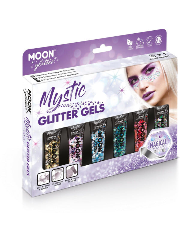 Moon Glitter Mystic Chunky Glitter Gel, Assorted Dress Loud