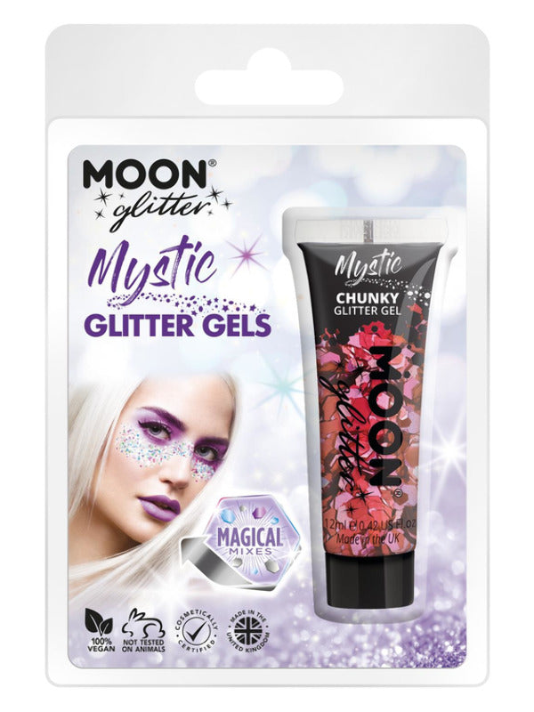 Moon Glitter Mystic Chunky Glitter Gel, Clamshell Dress Loud