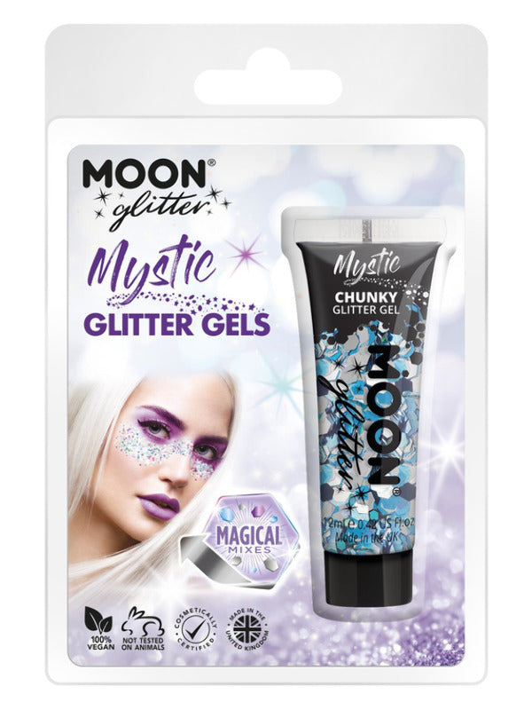 Moon Glitter Mystic Chunky Glitter Gel, Clamshell Dress Loud
