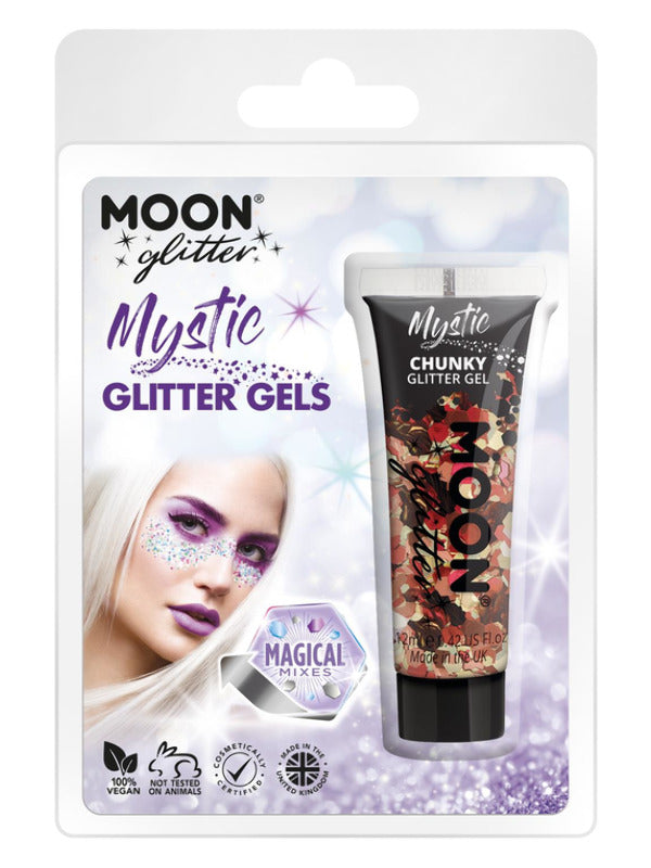 Moon Glitter Mystic Chunky Glitter Gel, Clamshell Dress Loud
