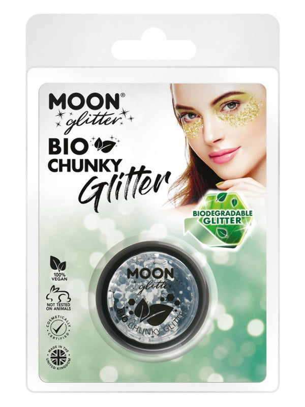 Moon Glitter Bio Chunky Glitter, Silver Dress Loud