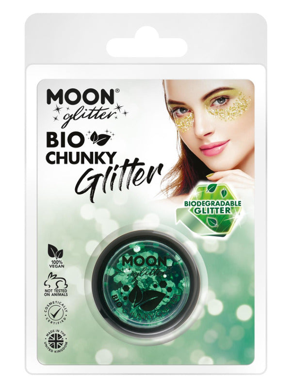 Moon Glitter Bio Chunky Glitter, Green Dress Loud