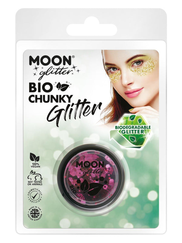 Moon Glitter Bio Chunky Glitter, Dark Rose Dress Loud