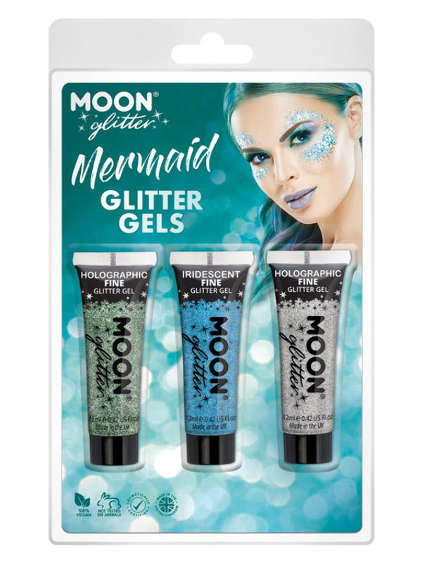 Moon Glitter Themed Clamshells, Blue Dress Loud