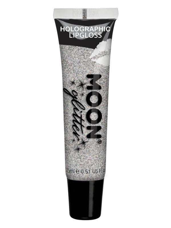 Moon Glitter Holographic Glitter Lipgloss, Silver Dress Loud