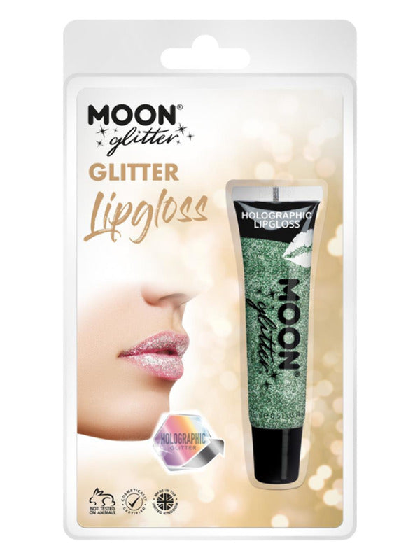 Moon Glitter Holographic Glitter Lipgloss, Green Dress Loud