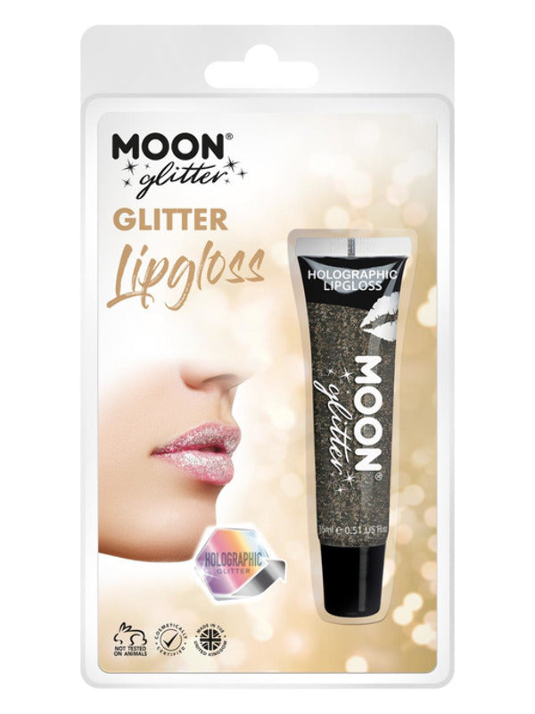 Moon Glitter Holographic Glitter Lipgloss, Black Dress Loud