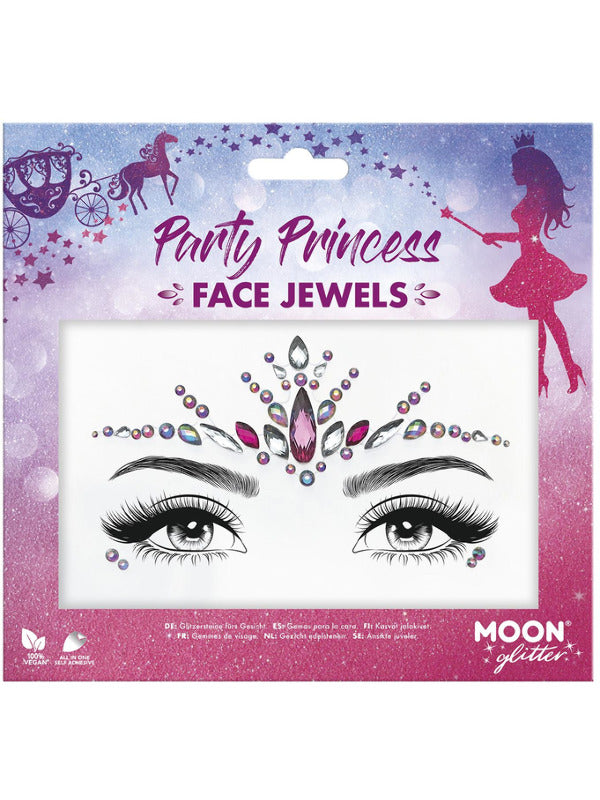 Moon Glitter Face Jewels, Party Princess Dress Loud