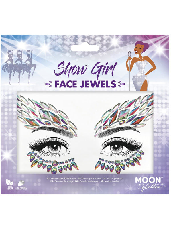 Moon Glitter Face Jewels, Show Girl Dress Loud