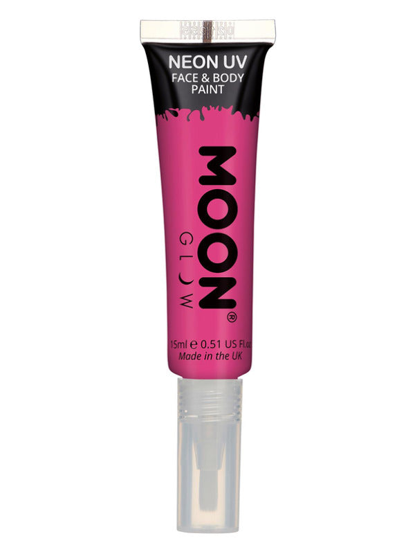 Moon Glow Intense Neon UV Face Paint, Hot Pink Dress Loud
