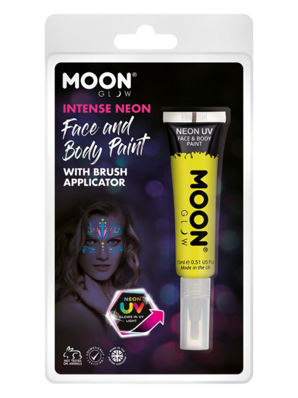 Moon Glow Intense Neon UV Face Paint, Yellow Dress Loud