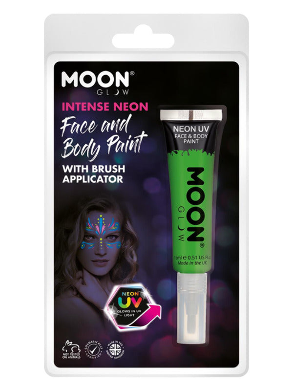Moon Glow Intense Neon UV Face Paint, Green Dress Loud
