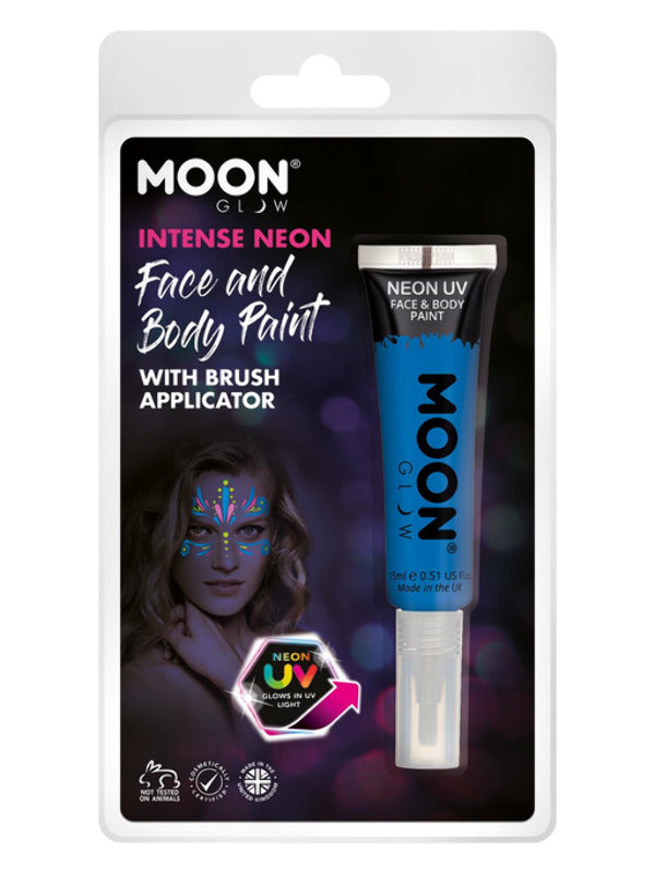 Moon Glow Intense Neon UV Face Paint, Blue Dress Loud