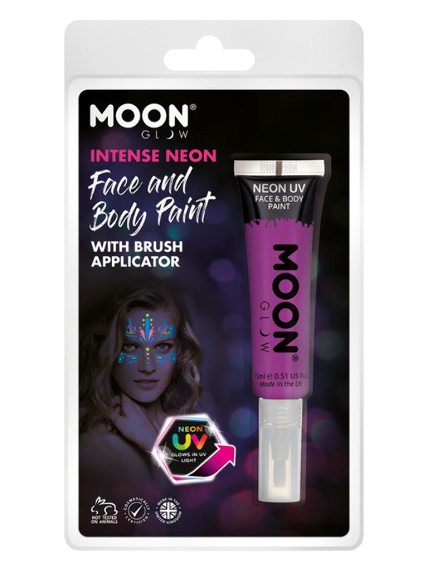 Moon Glow Intense Neon UV Face Paint, Purple Dress Loud