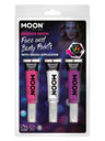 Moon Glow Intense Neon UV Face Paint and Brush,