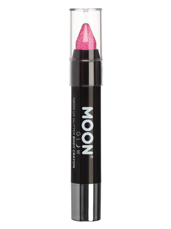Moon Glow - Neon UV Glitter Body Crayons, Hot Pink Dress Loud