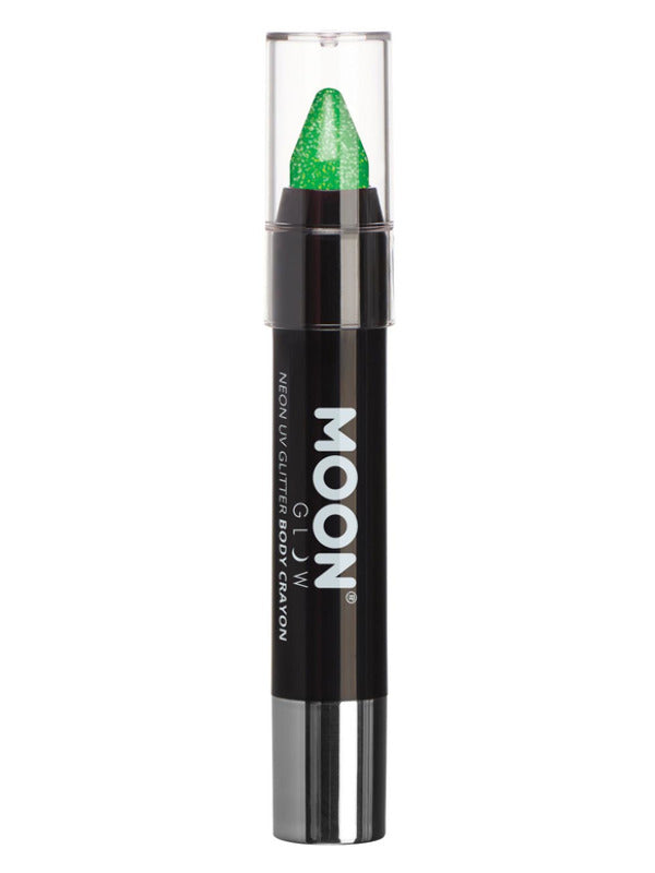Moon Glow - Neon UV Glitter Body Crayons, Green Dress Loud