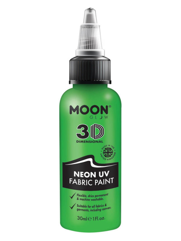 Moon Glow - Neon UV Intense Fabric Paint, Green Dress Loud