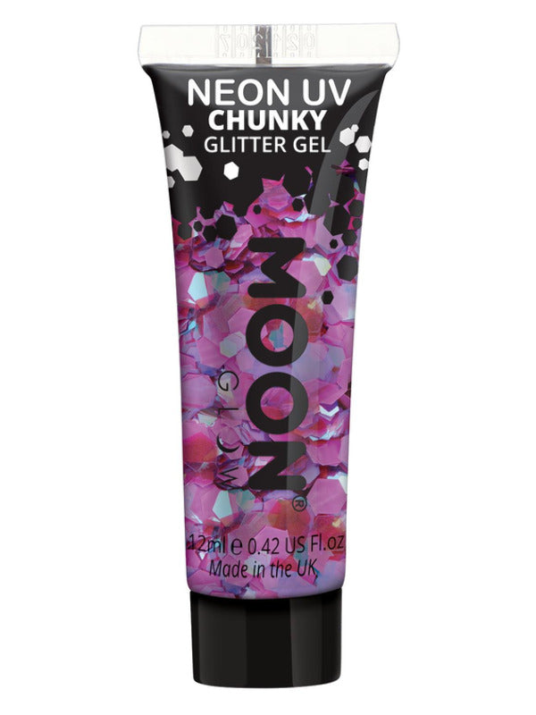 Moon Glow - Neon UV Chunky Glitter Gel, Purple Dress Loud