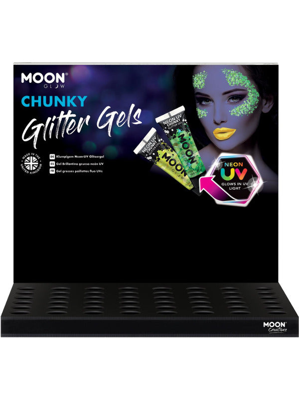 Moon Glow - Neon UV Chunky Glitter Gel, Dress Loud