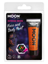 Moon Glow Intense Neon UV Face Paint, Intense Oran
