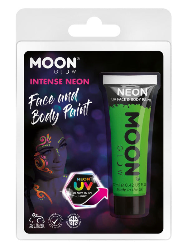 Moon Glow Intense Neon UV Face Paint, Intense Gree Dress Loud