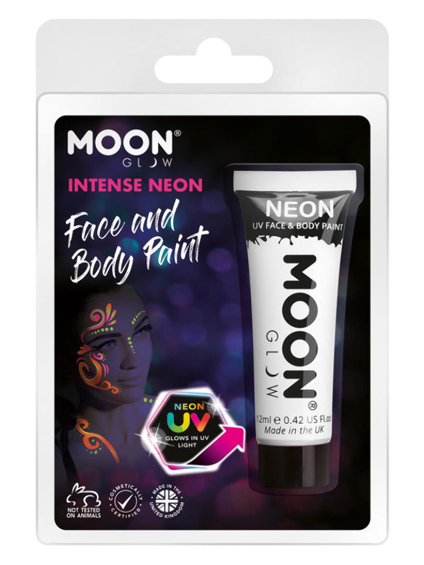 Moon Glow Intense Neon UV Face Paint, Intense Whit Dress Loud