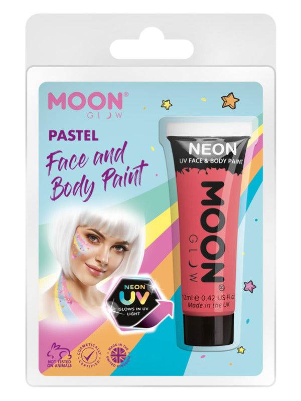 Moon Glow Pastel Neon UV Face Paint, Pastel Coral Dress Loud