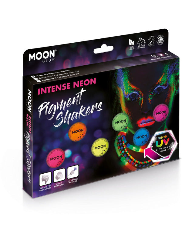 Moon Glow Intense Neon UV Pigment Shakers, Assorte Dress Loud