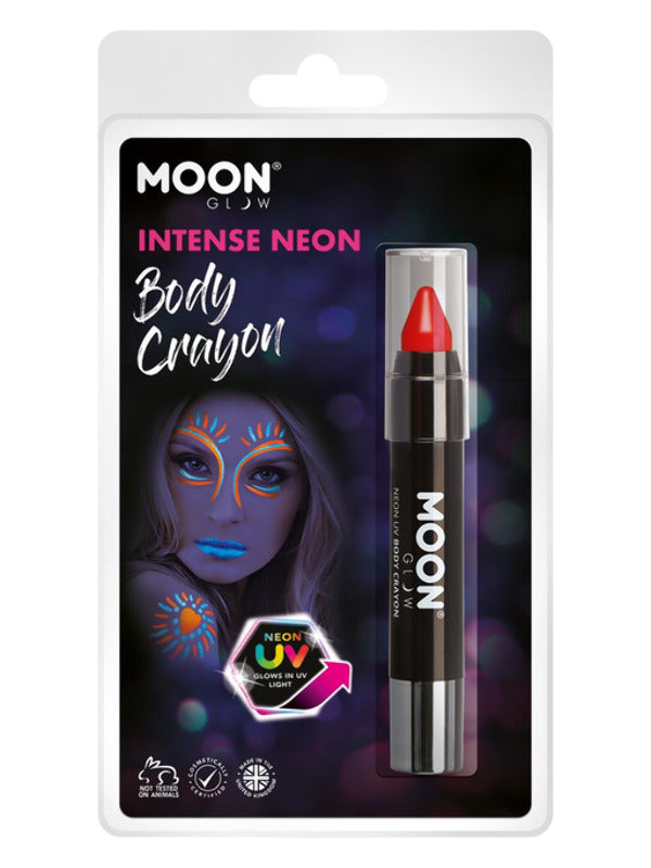 Moon Glow Intense Neon UV Body Crayons, Intense Re Dress Loud