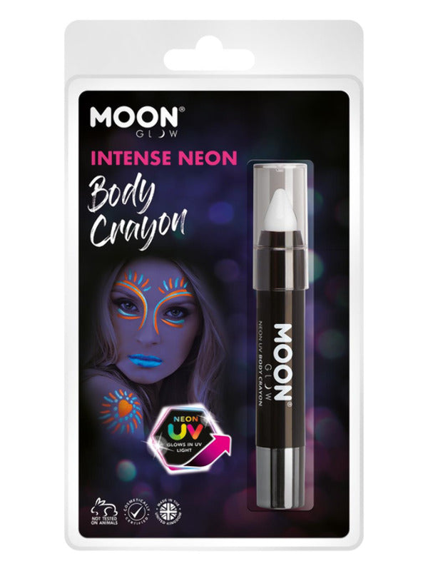 Moon Glow Intense Neon UV Body Crayons, White Dress Loud