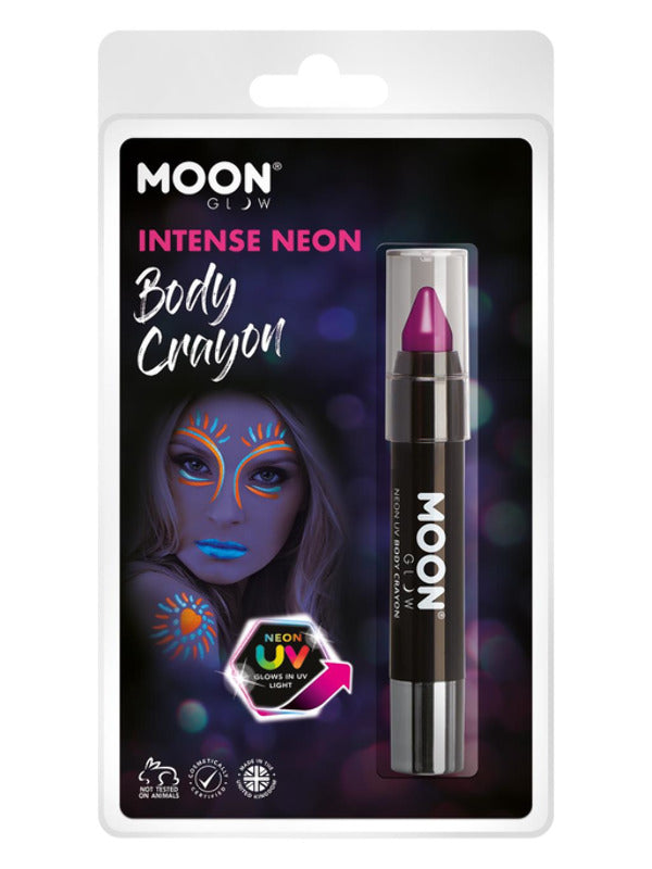 Moon Glow Intense Neon UV Body Crayons, Intense Pu Dress Loud