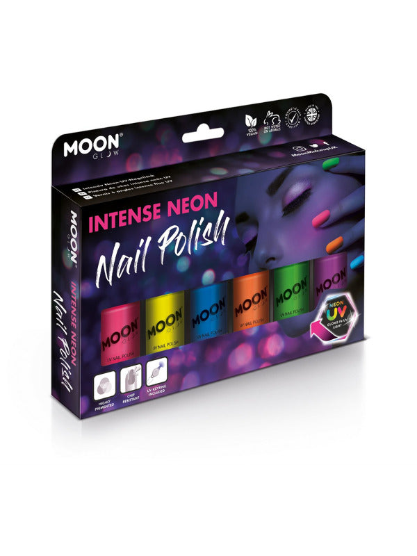 Moon Glow Intense Neon UV Nail Polish, Assorted Dress Loud