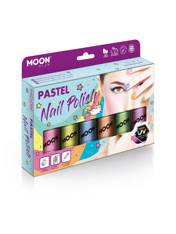 Moon Glow Pastel Neon UV Nail Polish, Assorted Dress Loud