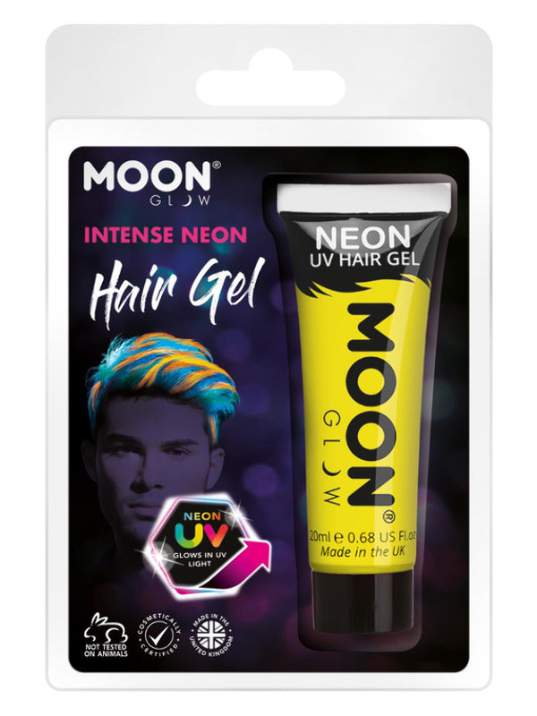Moon Glow Intense Neon UV Hair Gel, Intense Yellow Dress Loud