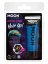 Moon Glow Intense Neon UV Hair Gel, Intense Blue