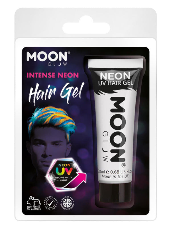 Moon Glow Intense Neon UV Hair Gel, White Dress Loud
