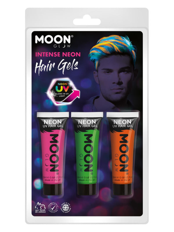 Moon Glow Intense Neon UV Hair Gel, Dress Loud
