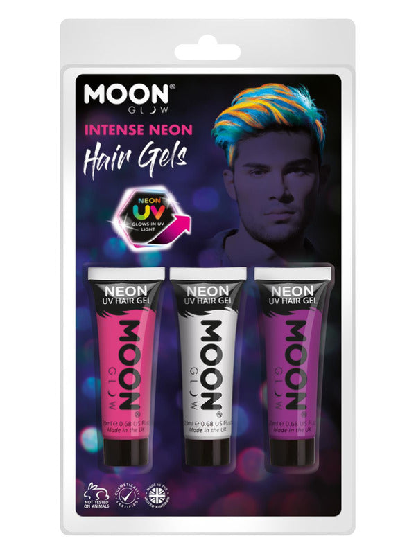 Moon Glow Intense Neon UV Hair Gel, Dress Loud
