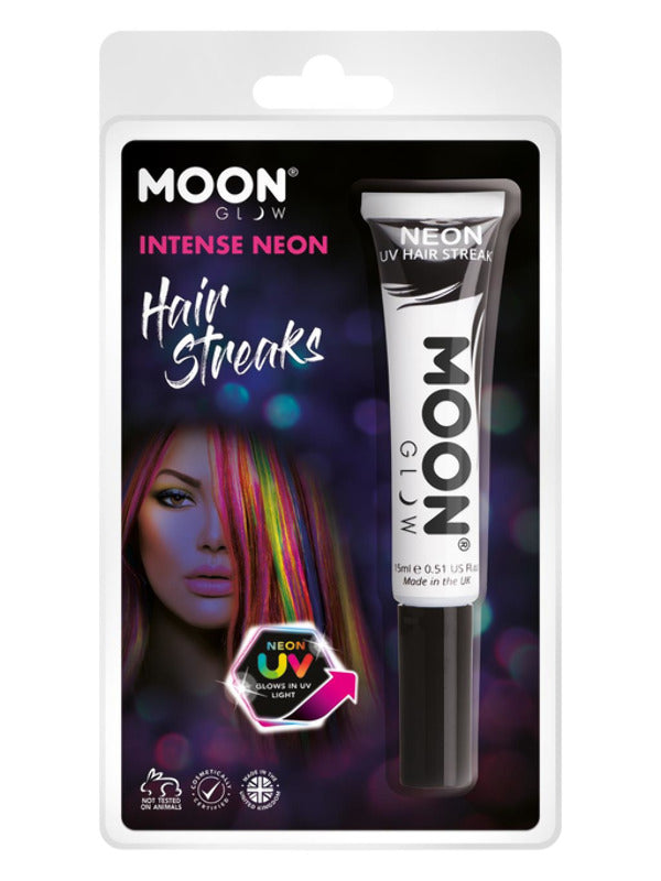 Moon Glow Intense Neon UV Hair Streaks, White Dress Loud