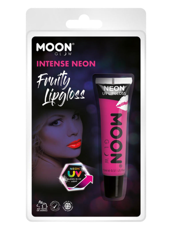 Moon Glow Intense Neon UV Fruity Lipgloss, Pink Dress Loud