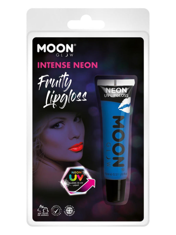 Moon Glow Intense Neon UV Fruity Lipgloss, Blue Dress Loud