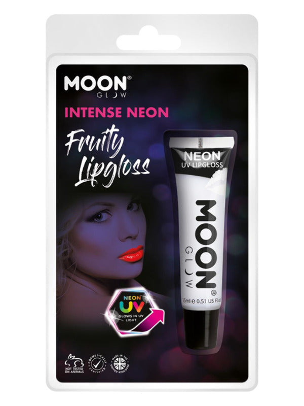 Moon Glow Intense Neon UV Fruity Lipgloss, White Dress Loud