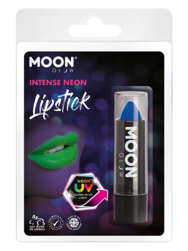 Moon Glow Intense Neon UV Lipstick, Intense Blue Dress Loud
