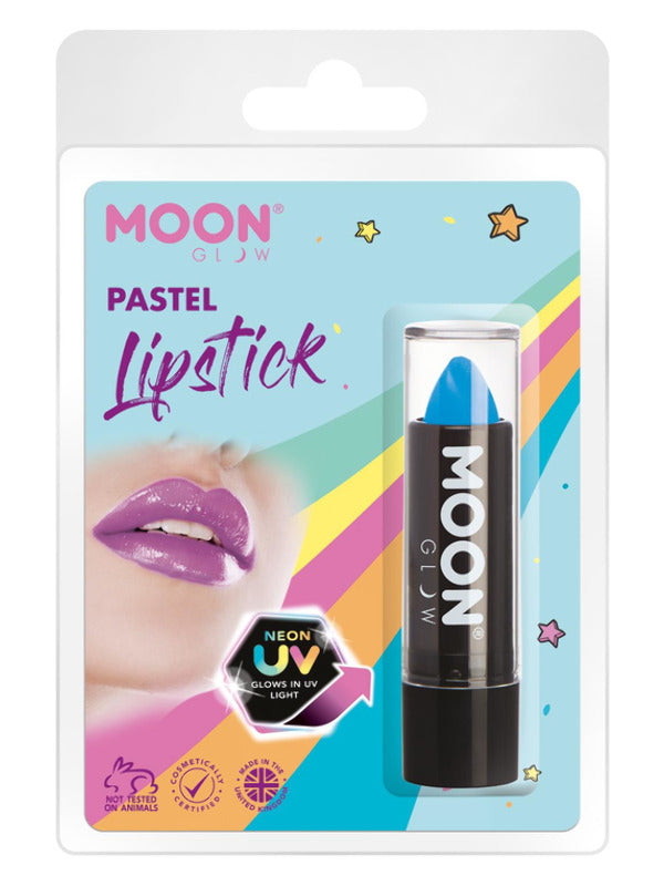 Moon Glow Pastel Neon UV Lipstick, Pastel Blue Dress Loud