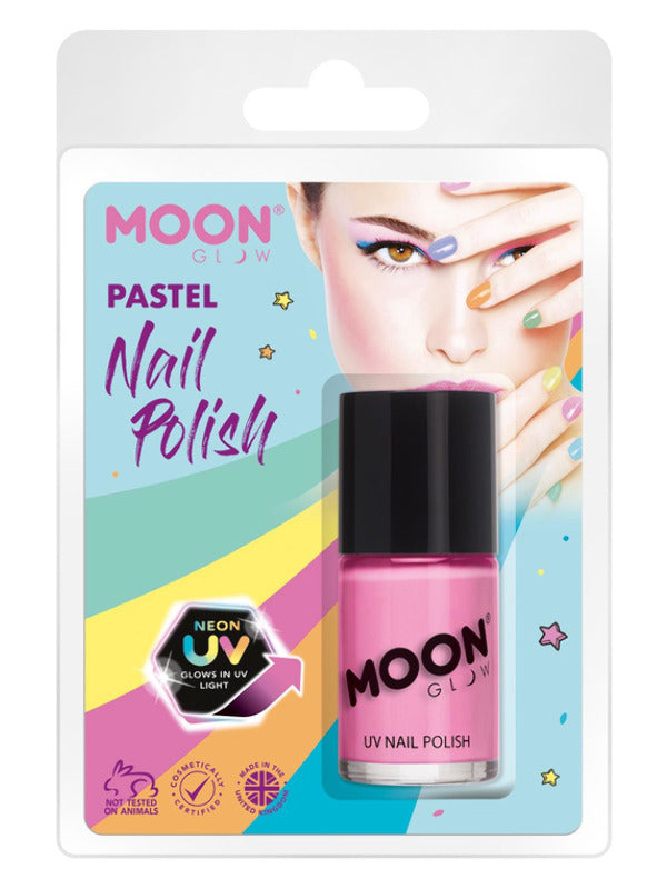 Moon Glow Pastel Neon UV Nail Polish, Pastel Pink Dress Loud