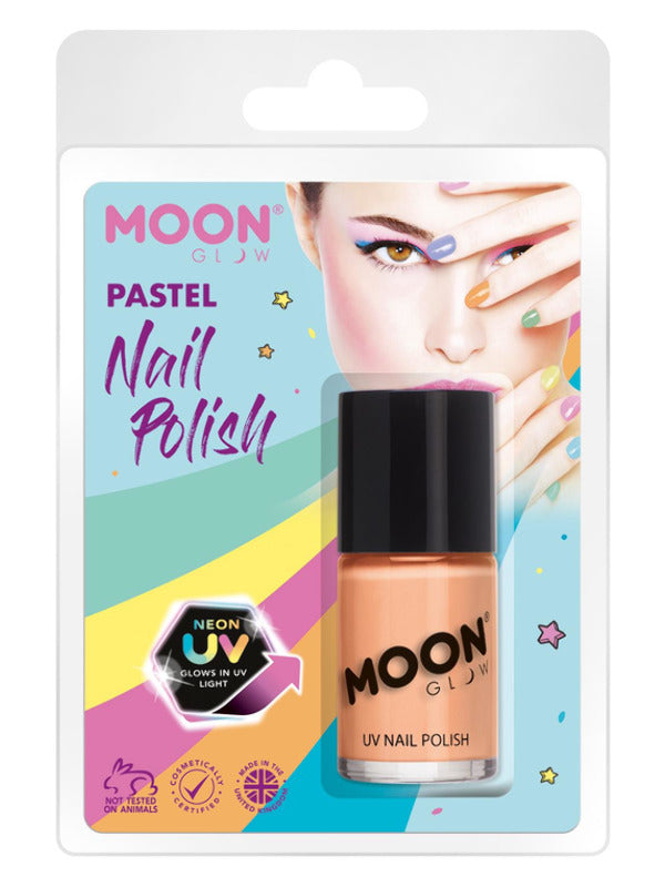 Moon Glow Pastel Neon UV Nail Polish, Pastel Orang Dress Loud